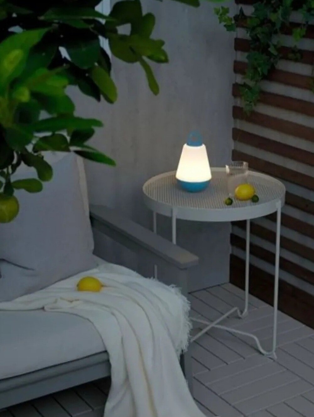 Blue Portable LED Lantern/ Table Lamp With On/Off Automatic Features